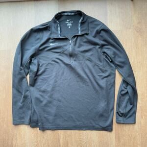 Nike Dri-Fit Black Quarter-Zip Pullover (Size L)